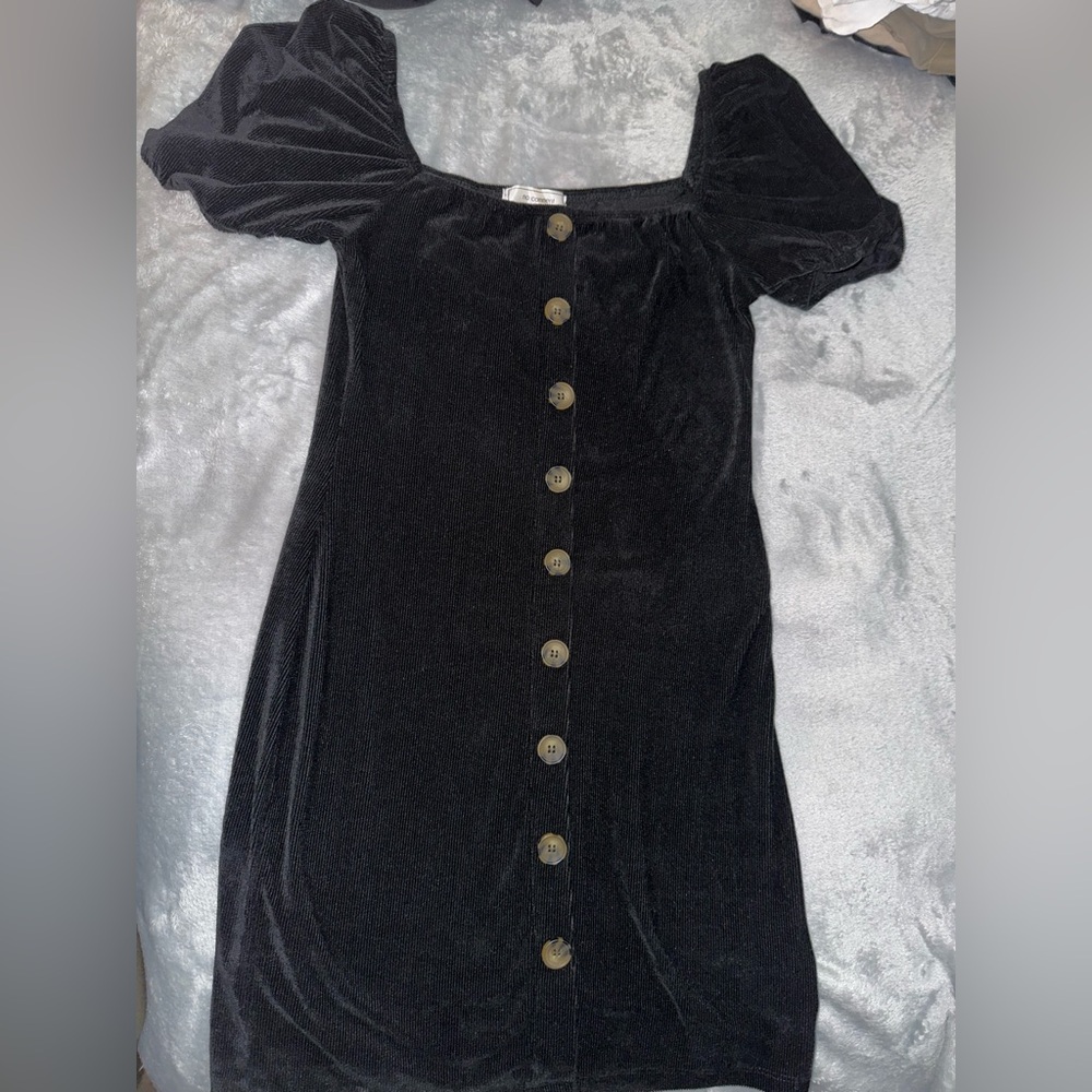 Black Button-Down Dress